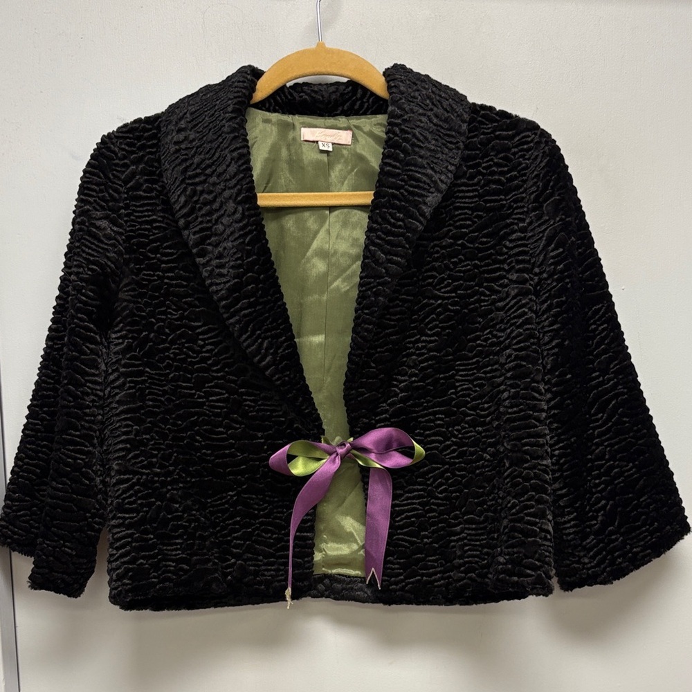 Moods Women’s Cropped Boucle Evening Jacket Size XS